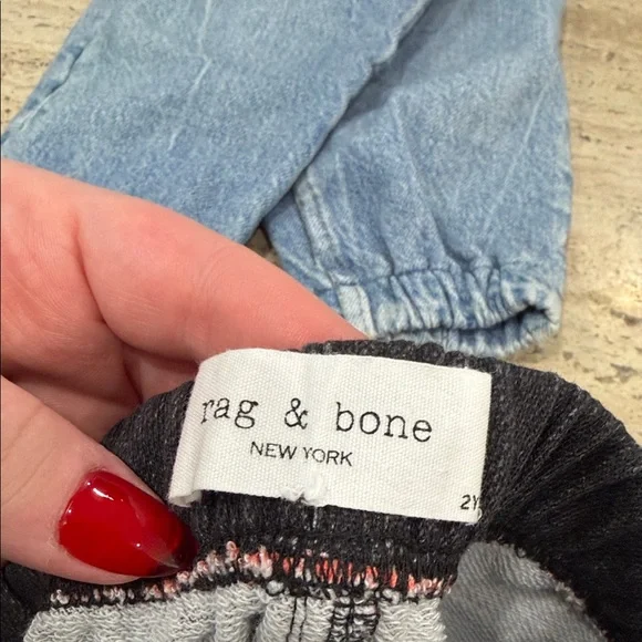 rag & bone Kids Light Blue and Black Jeans - Picture 3 of 5